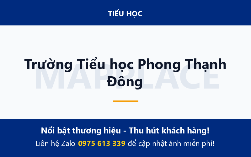 Trường Tiểu học Phong Thạnh Đông