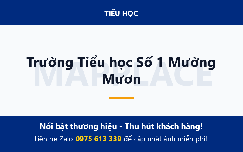 Trường Tiểu học Số 1 Mường Mươn