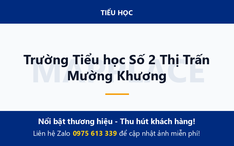 Trường Tiểu học Số 2 Thị Trấn Mường Khương