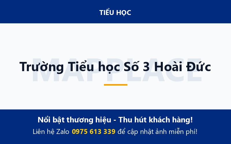 Trường Tiểu học Số 3 Hoài Đức