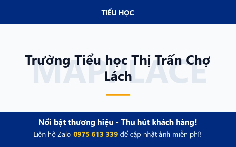 Trường Tiểu học Thị Trấn Chợ Lách