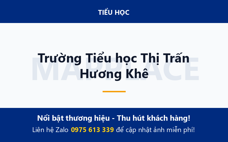 Trường Tiểu học Thị Trấn Hương Khê