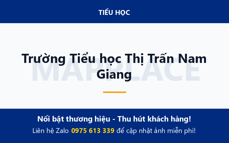 Trường Tiểu học Thị Trấn Nam Giang