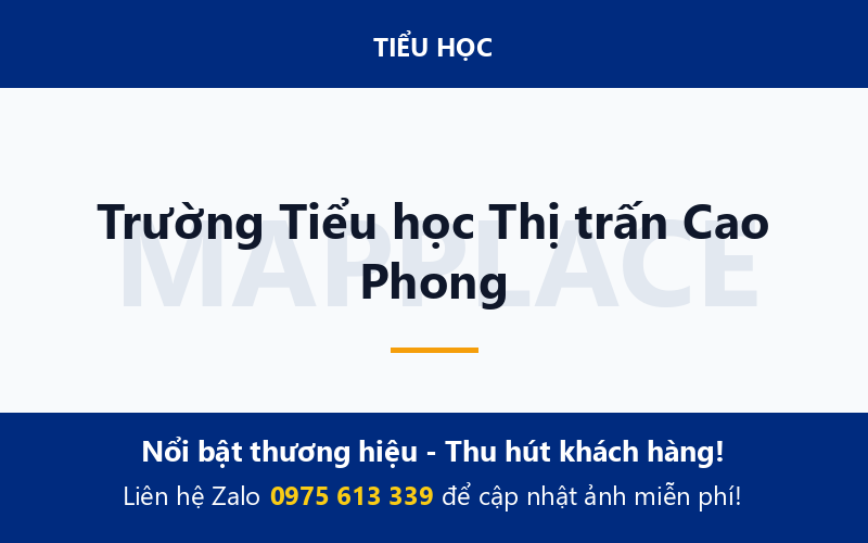 Trường Tiểu học Thị trấn Cao Phong
