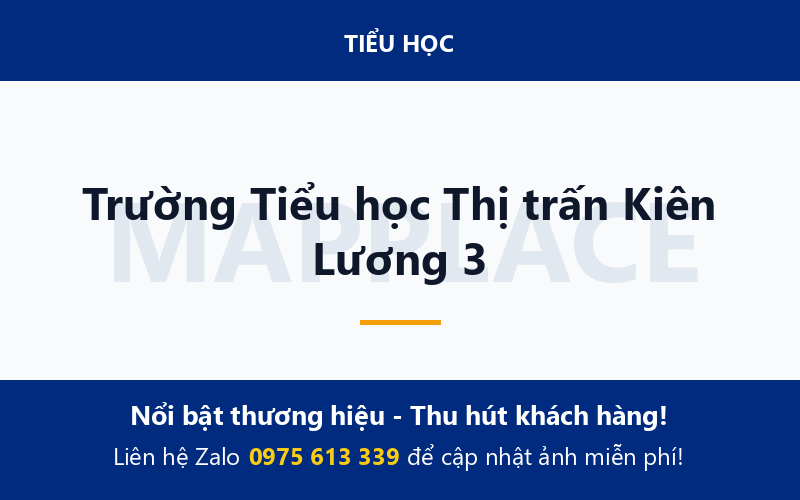 Trường Tiểu học Thị trấn Kiên Lương 3