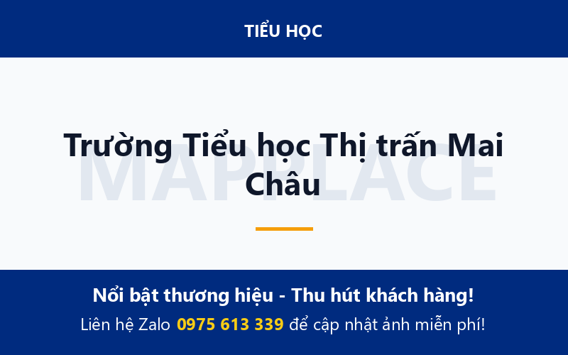 Trường Tiểu học Thị trấn Mai Châu