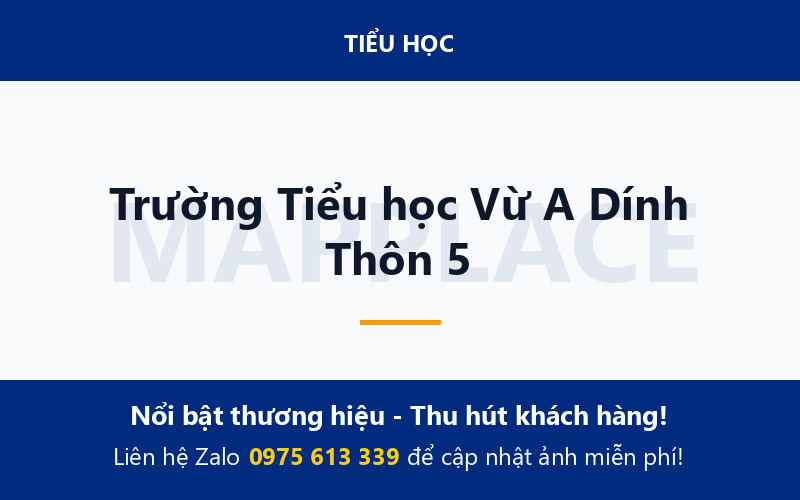 Trường Tiểu học Vừ A Dính Thôn 5