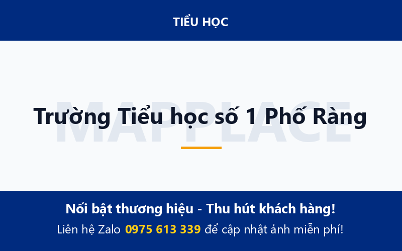 Trường Tiểu học số 1 Phố Ràng