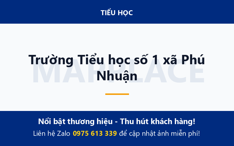 Trường Tiểu học số 1 xã Phú Nhuận