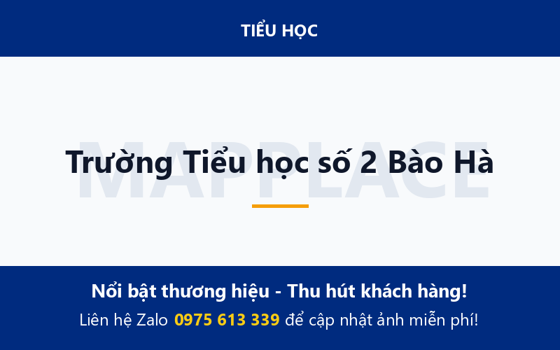 Trường Tiểu học số 2 Bào Hà