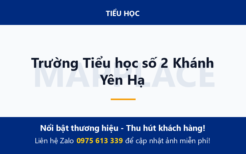 Trường Tiểu học số 2 Khánh Yên Hạ