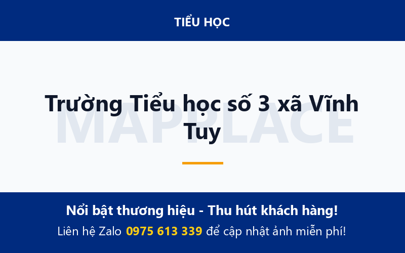 Trường Tiểu học số 3 xã Vĩnh Tuy