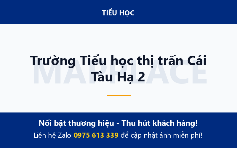 Trường Tiểu học thị trấn Cái Tàu Hạ 2