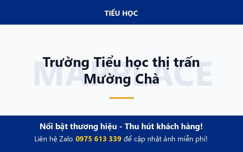 Trường Tiểu học thị trấn Mường Chà