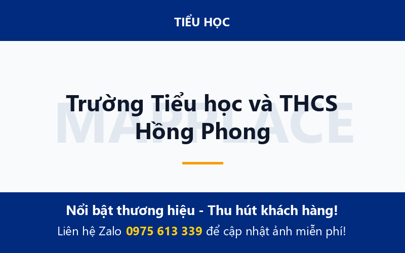 Trường Tiểu học và THCS Hồng Phong