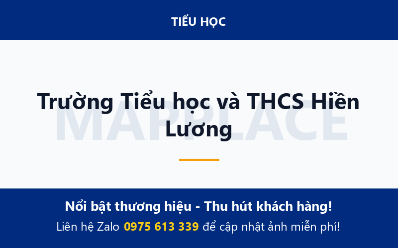 Trường Tiểu học và THCS Hiền Lương