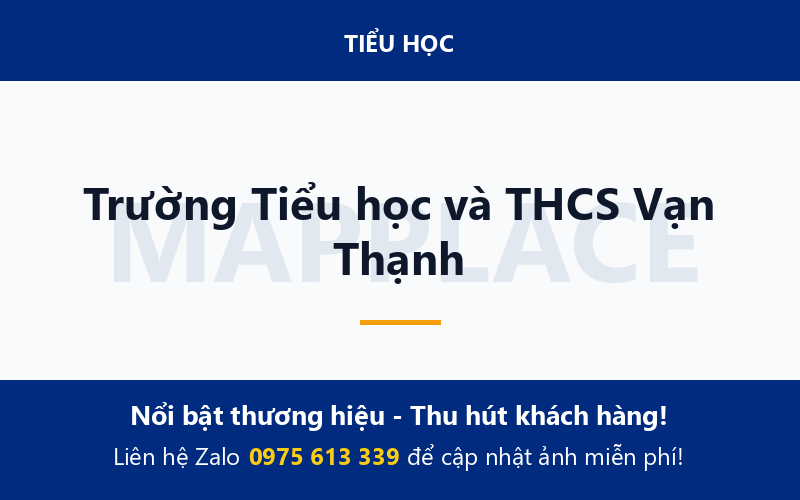 Trường Tiểu học và THCS Vạn Thạnh