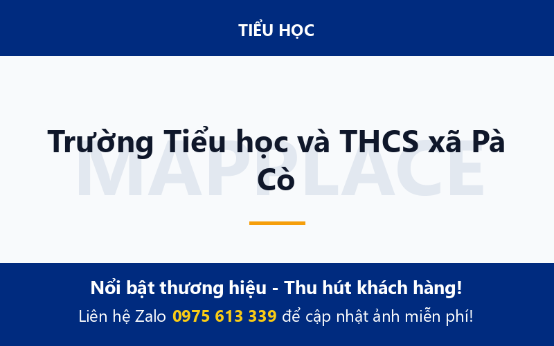 Trường Tiểu học và THCS xã Pà Cò