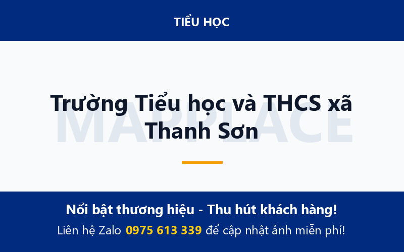 Trường Tiểu học và THCS xã Thanh Sơn