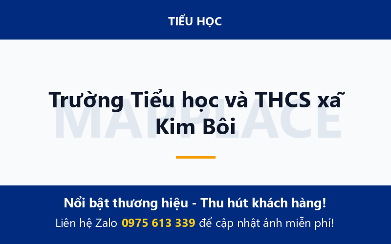 Trường Tiểu học và THCS xã Kim Bôi