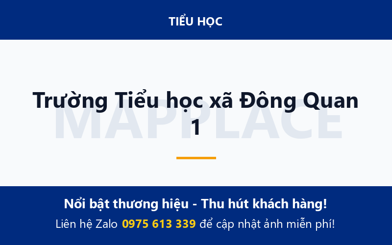 Trường Tiểu học xã Đông Quan 1