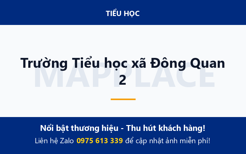 Trường Tiểu học xã Đông Quan 2