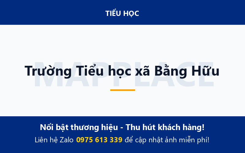 Trường Tiểu học xã Bằng Hữu
