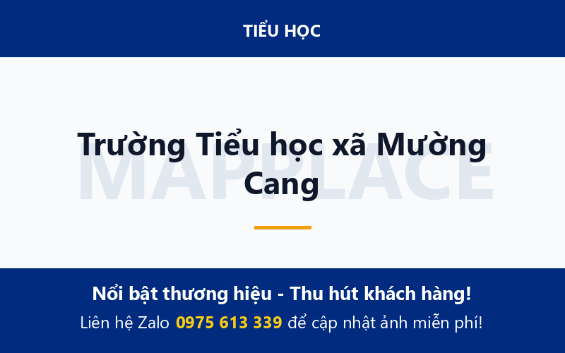 Trường Tiểu học xã Mường Cang