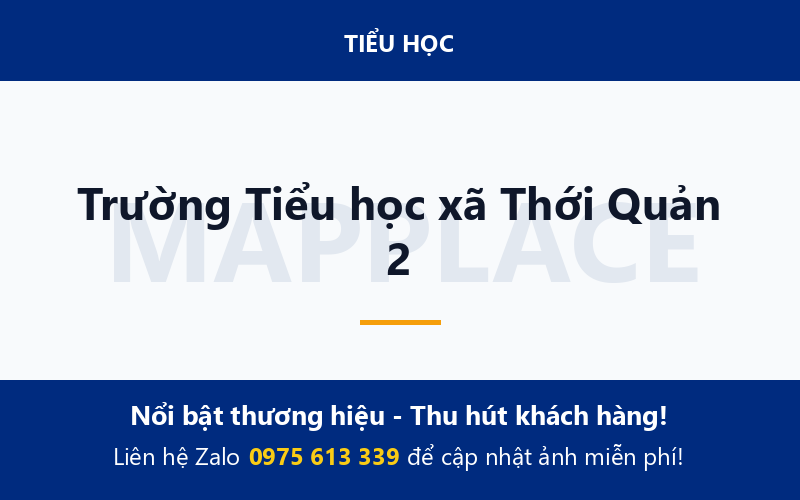 Trường Tiểu học xã Thới Quản 2