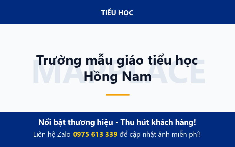 Trường mẫu giáo tiểu học Hồng Nam