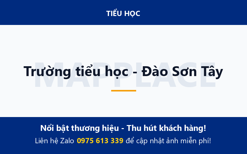 Trường tiểu học - Đào Sơn Tây