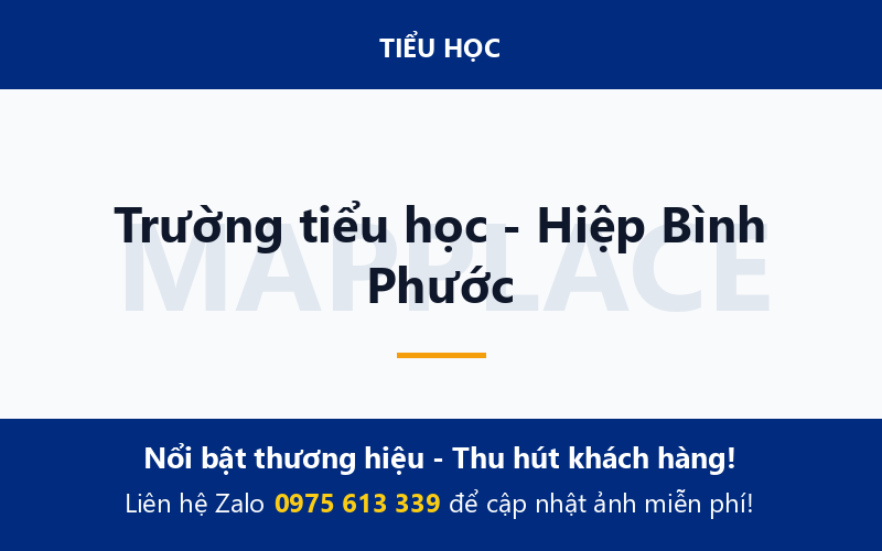 Trường tiểu học - Hiệp Bình Phước