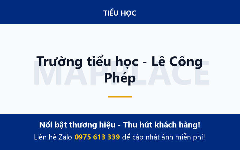 Trường tiểu học - Lê Công Phép