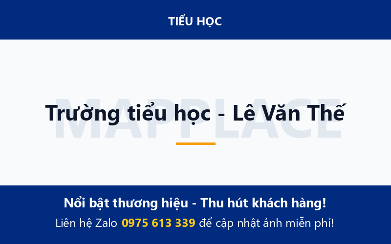 Trường tiểu học - Lê Văn Thế