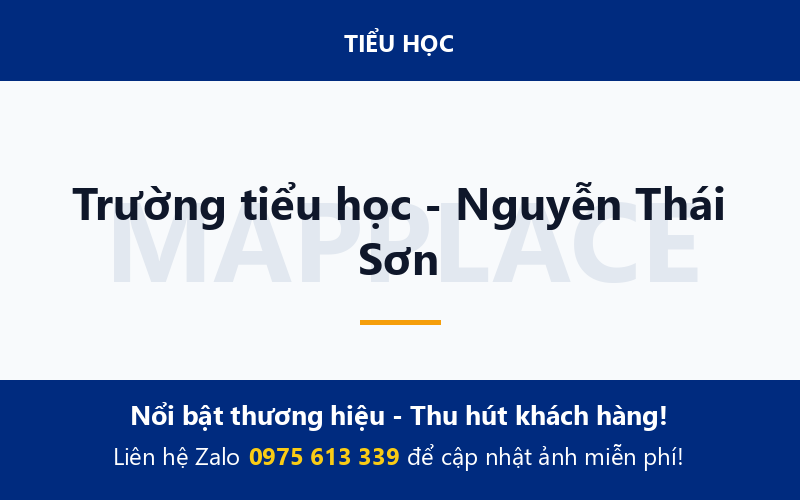Trường tiểu học - Nguyễn Thái Sơn