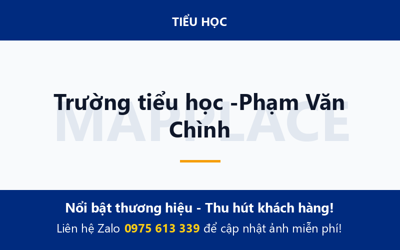 Trường tiểu học -Phạm Văn Chình