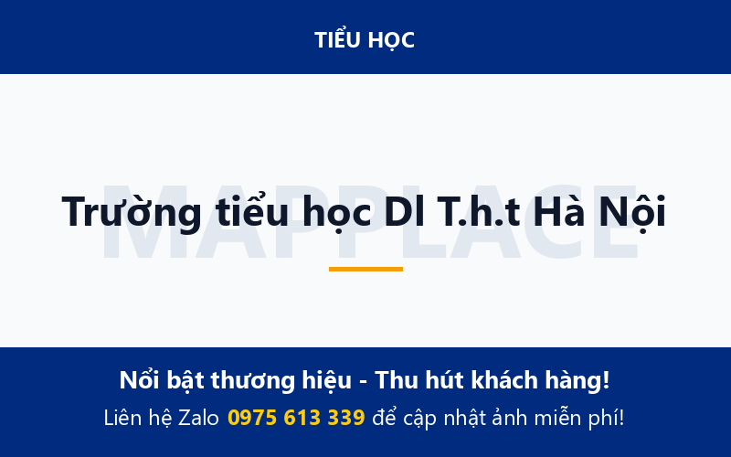 Trường tiểu học Dl T.h.t Hà Nội