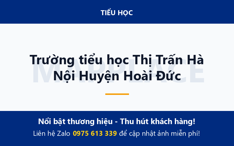 Trường tiểu học Thị Trấn Hà Nội Huyện Hoài Đức