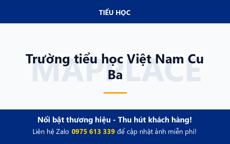 Trường tiểu học Việt Nam Cu Ba