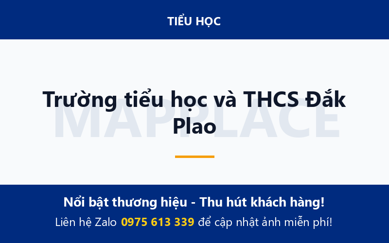 Trường tiểu học và THCS Đắk Plao