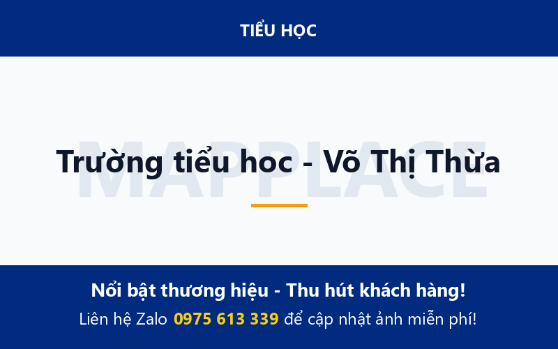 Trường tiểu hoc - Võ Thị Thừa
