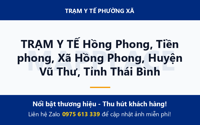 TRẠM Y TẾ Hồng Phong, Tiền phong, Xã Hồng Phong, Huyện Vũ Thư, Tỉnh Thái Bình