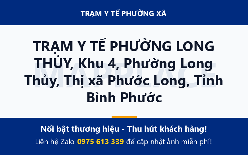 TRẠM Y TẾ PHƯỜNG LONG THỦY, Khu 4, Phường Long Thủy, Thị xã Phước Long, Tỉnh Bình Phước