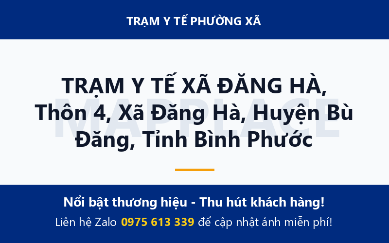 TRẠM Y TẾ XÃ ĐĂNG HÀ, Thôn 4, Xã Đăng Hà, Huyện Bù Đăng, Tỉnh Bình Phước