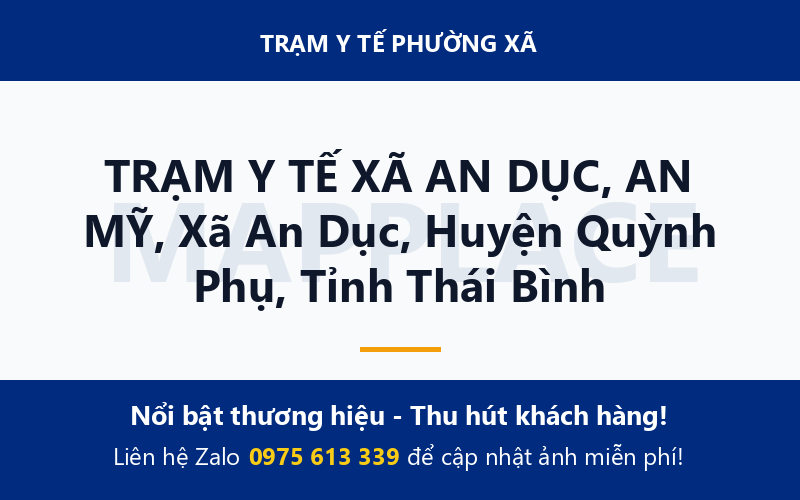 TRẠM Y TẾ XÃ AN DỤC, AN MỸ, Xã An Dục, Huyện Quỳnh Phụ, Tỉnh Thái Bình
