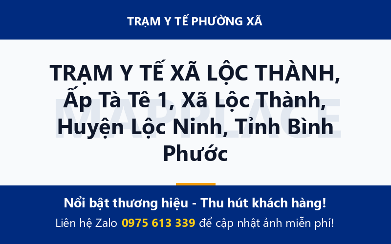 TRẠM Y TẾ XÃ LỘC THÀNH, Ấp Tà Tê 1, Xã Lộc Thành, Huyện Lộc Ninh, Tỉnh Bình Phước