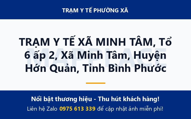 TRẠM Y TẾ XÃ MINH TÂM, Tổ 6 ấp 2, Xã Minh Tâm, Huyện Hớn Quản, Tỉnh Bình Phước