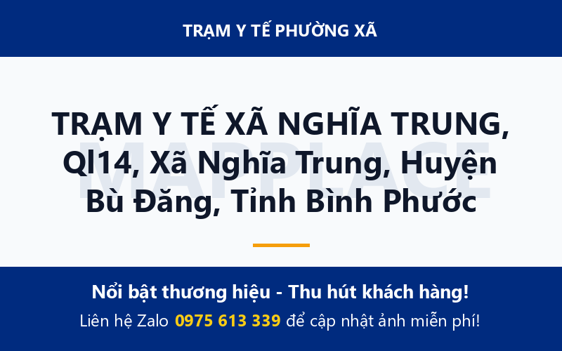 TRẠM Y TẾ XÃ NGHĨA TRUNG, Ql14, Xã Nghĩa Trung, Huyện Bù Đăng, Tỉnh Bình Phước