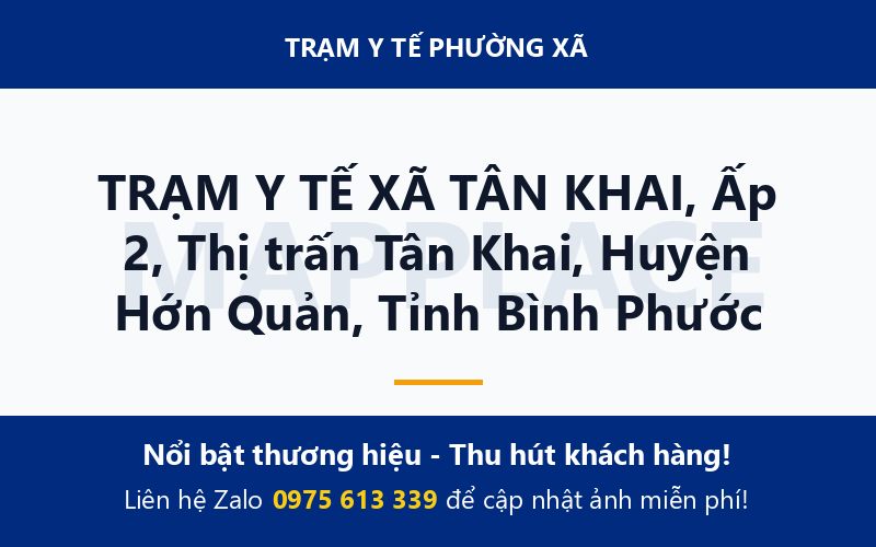 TRẠM Y TẾ XÃ TÂN KHAI, Ấp 2, Thị trấn Tân Khai, Huyện Hớn Quản, Tỉnh Bình Phước