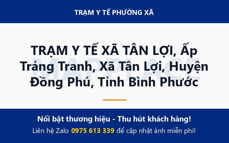 TRẠM Y TẾ XÃ TÂN LỢI, Ấp Trảng Tranh, Xã Tân Lợi, Huyện Đồng Phú, Tỉnh Bình Phước